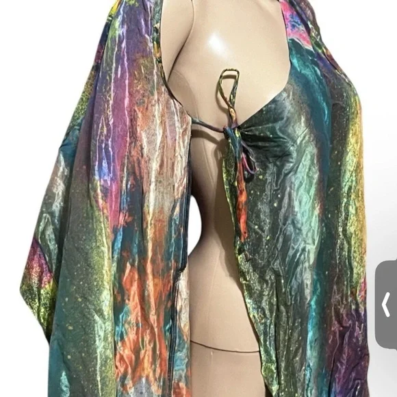 Bryn Walker women Zen Multicolor Layered Taffeta Vest and pants set - Picture 14 of 17